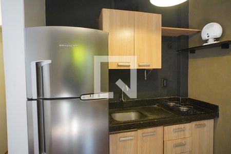 Sala - Cozinha  de apartamento para alugar com 1 quarto, 28m² em Porto da Lagoa, Florianópolis