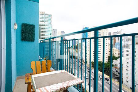 Varanda da Sala de apartamento à venda com 1 quarto, 33m² em Bela Vista, São Paulo