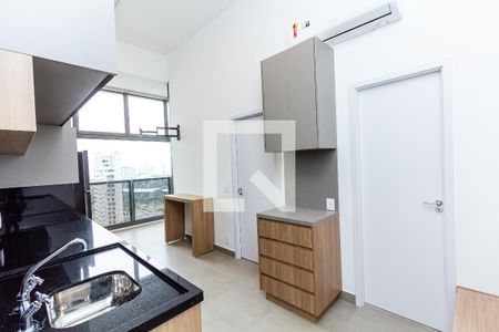 Sala/Cozinha de apartamento à venda com 1 quarto, 40m² em Moema, São Paulo