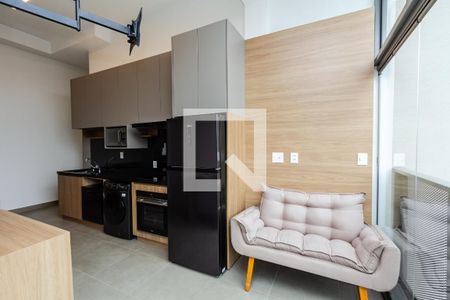 Sala/Cozinha de apartamento à venda com 1 quarto, 40m² em Moema, São Paulo