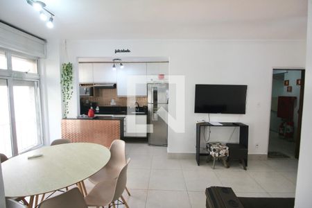 Sala de apartamento para alugar com 2 quartos, 54m² em Pitangueiras, Guarujá