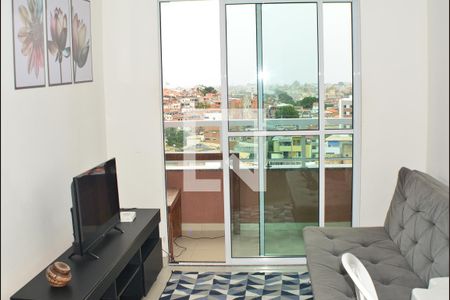 Sala com varanda de apartamento para alugar com 2 quartos, 55m² em Itapuã, Salvador