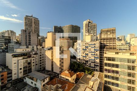 Vista da Sala de apartamento à venda com 1 quarto, 32m² em Higienópolis, São Paulo