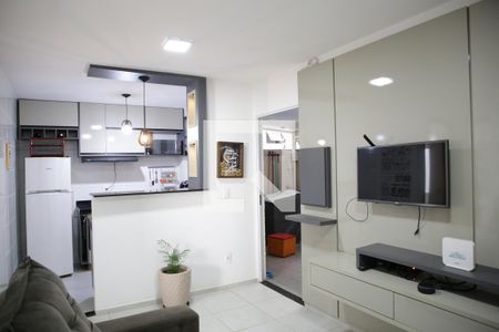 Sala de apartamento para alugar com 2 quartos, 52m² em Residencial Monte Carlo, Goiânia