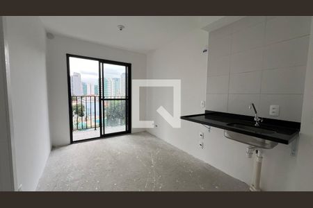 Cozinha e sala de apartamento à venda com 1 quarto, 27m² em Pinheiros, São Paulo