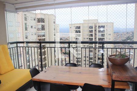 Varanda gourmet da sala de apartamento à venda com 2 quartos, 87m² em Jardim Flor da Montanha, Guarulhos