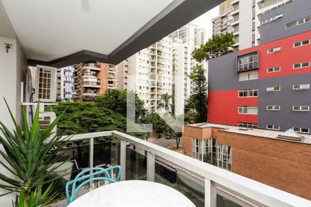 Varanda  de apartamento para alugar com 1 quarto, 58m² em Vila Nova Conceição, São Paulo