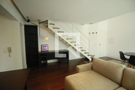 Sala de Estar de apartamento à venda com 2 quartos, 74m² em Vila Nova Conceição, São Paulo