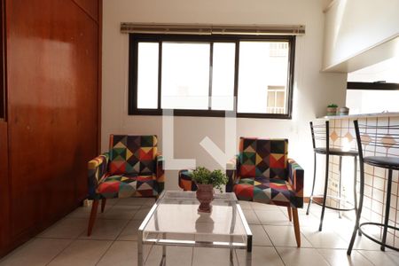 Sala  de apartamento para alugar com 1 quarto, 40m² em Jardim Irajá, Ribeirão Preto
