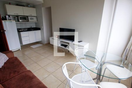 Sala e Cozinha de apartamento à venda com 1 quarto, 34m² em Paraíso do Morumbi, São Paulo