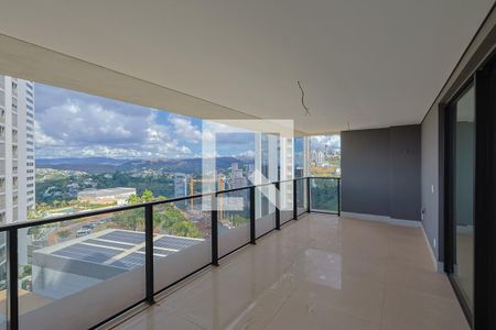Varanda Sala de apartamento à venda com 4 quartos, 187m² em Jardim da Torre, Nova Lima