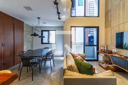 Sala de apartamento para alugar com 1 quarto, 80m² em Pinheiros, São Paulo