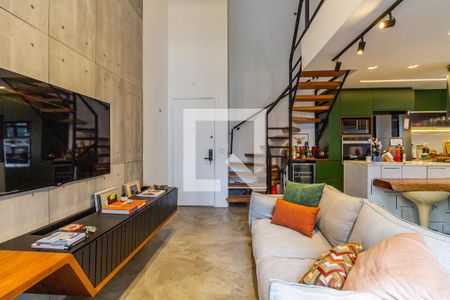 Sala de apartamento para alugar com 1 quarto, 80m² em Pinheiros, São Paulo