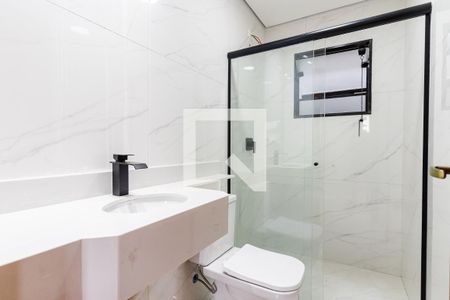 Banheiro da Suíte 1 de casa de condomínio à venda com 3 quartos, 160m² em Vila Carrão, São Paulo