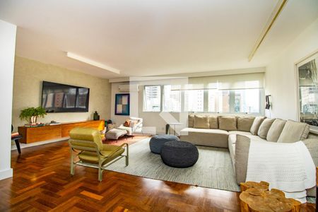 Sala, panorâmica de apartamento à venda com 4 quartos, 166m² em Itaim Bibi, São Paulo