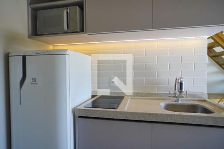 Cozinha de kitnet/studio para alugar com 1 quarto, 40m² em Itacorubi, Florianópolis