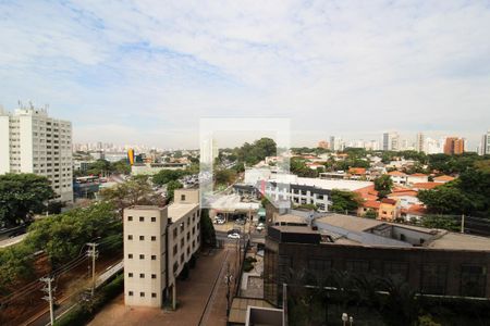 Vista  de kitnet/studio para alugar com 1 quarto, 27m² em Indianópolis, São Paulo
