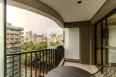 Varanda de kitnet/studio para alugar com 1 quarto, 24m² em Santa Efigênia, São Paulo