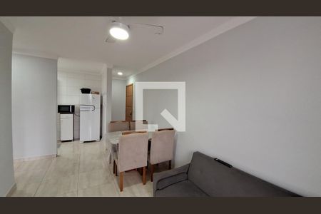 Sala de apartamento para alugar com 1 quarto, 44m² em Mirim, Praia Grande