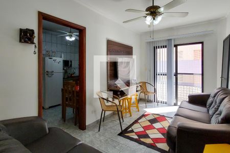 Sala de apartamento para alugar com 1 quarto, 51m² em Aviação, Praia Grande
