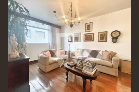 Sala de apartamento à venda com 4 quartos, 180m² em Lourdes, Belo Horizonte