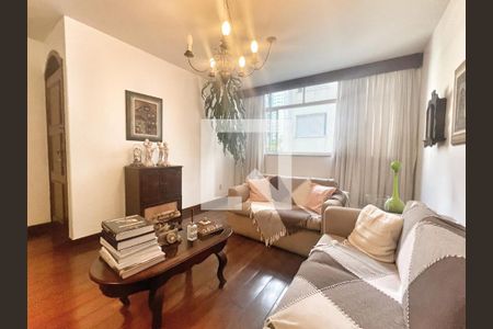 Sala de apartamento à venda com 4 quartos, 180m² em Lourdes, Belo Horizonte