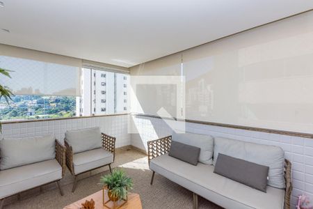Varanda da Sala de apartamento à venda com 4 quartos, 122m² em Buritis, Belo Horizonte