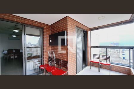 Varanda gourmet de apartamento para alugar com 2 quartos, 96m² em Guilhermina, Praia Grande