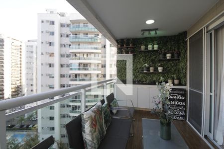 Varanda da Sala de apartamento à venda com 3 quartos, 110m² em Jacarepaguá, Rio de Janeiro