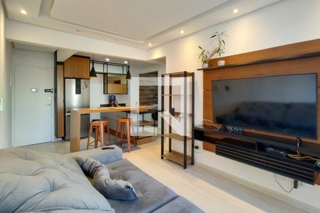 Sala de apartamento para alugar com 1 quarto, 47m² em Guilhermina, Praia Grande