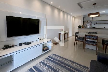 Sala de estar e jantar de apartamento para alugar com 2 quartos, 77m² em Ponta da Praia, Santos