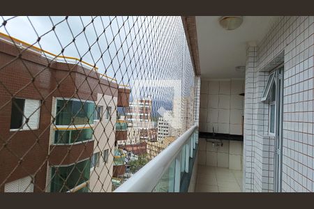 Varanda da Sala de apartamento para alugar com 1 quarto, 62m² em Vila Caiçara, Praia Grande