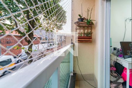 Varanda do Quarto 1 de apartamento à venda com 3 quartos, 70m² em Vila Santo Alberto, Santo André