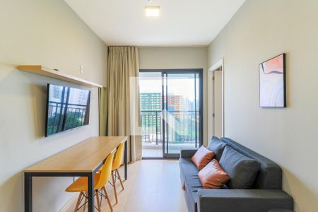 Sala de apartamento à venda com 1 quarto, 32m² em Santo Amaro, São Paulo