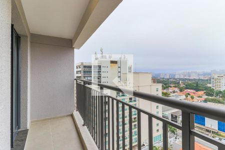 Varanda da Sala de apartamento à venda com 1 quarto, 32m² em Santo Amaro, São Paulo