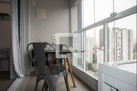 Varanda do Studio de kitnet/studio para alugar com 1 quarto, 26m² em Indianópolis, São Paulo