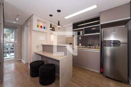Cozinha de apartamento à venda com 1 quarto, 40m² em Brooklin, São Paulo