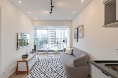 Sala de apartamento para alugar com 1 quarto, 32m² em Campo Belo, São Paulo