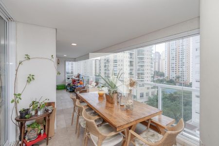 Varanda Sala de apartamento à venda com 3 quartos, 211m² em Campo Belo, São Paulo
