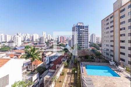Varanda - Vista de apartamento à venda com 3 quartos, 87m² em Vila Gumercindo, São Paulo