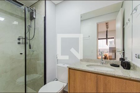 Banheiro de kitnet/studio para alugar com 1 quarto, 27m² em Ipiranga, São Paulo