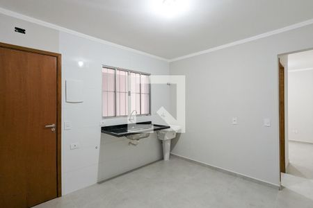 Cozinha e área de serviço de kitnet/studio para alugar com 1 quarto, 25m² em Taboão, São Bernardo do Campo
