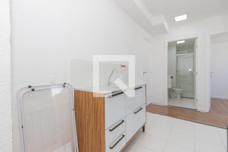 Cozinha de apartamento para alugar com 2 quartos, 35m² em Jardim Promissão, São Paulo