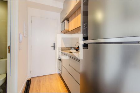 Cozinha de kitnet/studio para alugar com 1 quarto, 23m² em Vila Mariana, São Paulo
