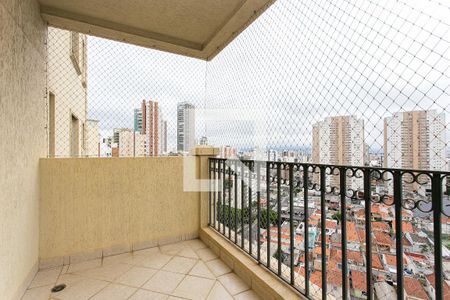 Varanda da Sala de apartamento à venda com 4 quartos, 160m² em Tatuapé, São Paulo