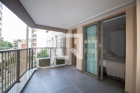 Varanda - Quartos e Sala de jantar de apartamento para alugar com 2 quartos, 90m² em Leblon, Rio de Janeiro