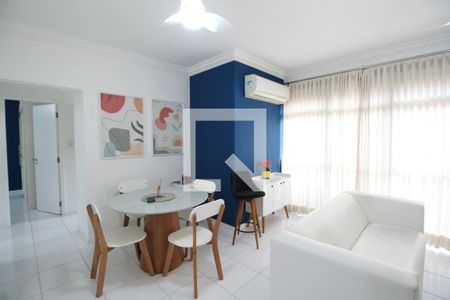 Sala de apartamento para alugar com 3 quartos, 80m² em Jardim Belmar, Guarujá