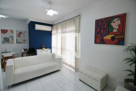 Sala de apartamento para alugar com 3 quartos, 80m² em Jardim Belmar, Guarujá