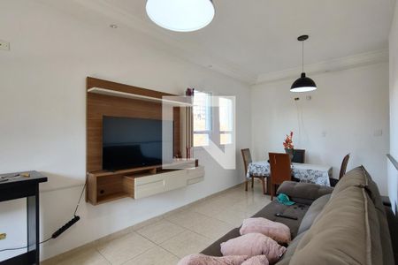 Sala de casa de condomínio para alugar com 2 quartos, 78m² em Canto do Forte, Praia Grande