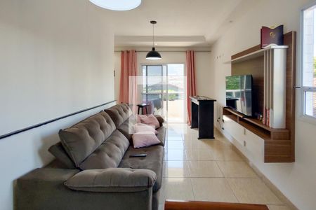Sala de casa de condomínio para alugar com 2 quartos, 78m² em Canto do Forte, Praia Grande